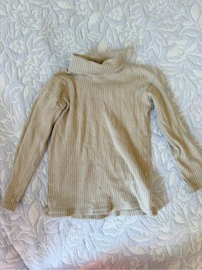 The simple folk 4-5t turtleneck ribbed tan knit